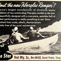 Lone Star Fiberglass Ranger Boat 1953 Advertisement Vintage Boating DWDD20 - £14.95 GBP