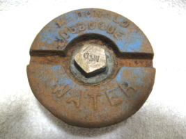 Vintage Collectible Cast Iron Utility Water Dept. Cap-Mc DONALD DUBUQUE ... - £27.48 GBP