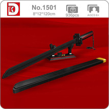 Black Janpanese Samurai Sword Model Building Blocks Set Anime Puzzle Bricks Toys - £36.58 GBP