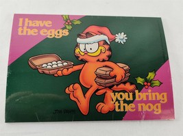 1978 Garfield Christmas Invitation Postcard I have Eggs You Bring The Nog Lot 12 - £3.94 GBP
