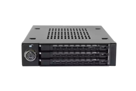 Icy Dock Triple 3 Bay 2.5&quot; SAS SATA HDD SSD Rack Enclosure for External 3.5&quot; - £59.13 GBP