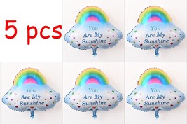 5 Pcs&quot;You Are My Sunshine&quot; Balloon Birthday Party Decoration Supplies Air Pumper - £27.82 GBP