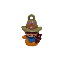 Vintage 1980&#39;s Hasbro Charmkins Johnny Jump Up Teddy Bear Twosome Jewelry Charm - £12.78 GBP