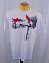 U.S Mail Country Cardinals Large Cotton Unisex White T shirt - £7.03 GBP