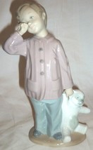 Charming Lladro Nao Spain Figurine Sleepy Head Boy With Teddy Bear #1139 - £51.15 GBP