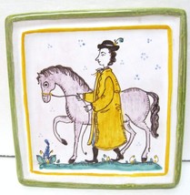 PERU TILE ART Ceramic Clay Signed Hand Crafted Home Decor 5&quot;x5&quot; Vintage - £26.58 GBP