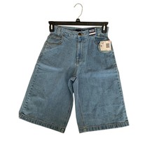 New Basic Editions Boys Husky Size 12 H Adjustable Waist Long Shorts Light Wash - $9.89