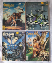 1980&#39;S Dragon Monthly Adventure Role Playing Vintage Magazine Lot Of 4 Books - £35.96 GBP