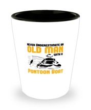 Shot Glass Tequila Party  Funny never underestimate an old man with a pontoon  - £15.88 GBP