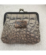 Roberto Cavalli Animal Print Coin Purse Clamshell Opening Kiss Lock Closure - $1,004.40 MXN