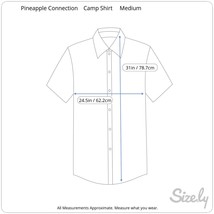 Pineapple Connection vintage Men Hawaiian ALOHA shirt p2p 24.5 M camp luau - £22.28 GBP