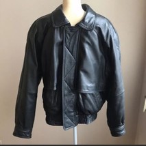 Marc New York Andrew Marc Black Leather Jacket Men’s Size M - £66.76 GBP