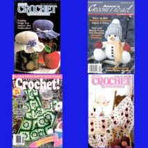 Lot of 4 Crochet Booklets Annie&#39;s Newsletters &amp; Crochet to Go, Hooked on... - £6.67 GBP