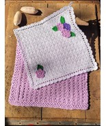 Handmade Crochet Dishcloth Set of 2 Farmhouse Chic - £11.21 GBP