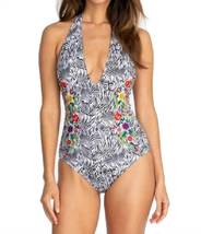 Spring Halter Embroidered One-Piece - £75.41 GBP
