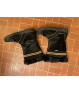 Vintage TECHNICA Women&#39;s black Fur, Goat Hair Boots, Made in Italy Sz 6 - $150.01 CAD