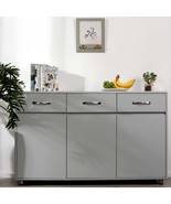 Grey Three-Door Accent Side Table - $6,181.78 MXN