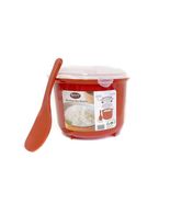 Microwave Rice Steamer Cooker BPA Free 2.6L Red - $14.84