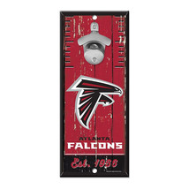 Atlanta Falcons Sign Wood 5x11 Bottle Opener - $53.99