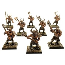 Marauders of Chaos 8 Painted Miniatures Goliath Barbarian Warhammer - $62.00