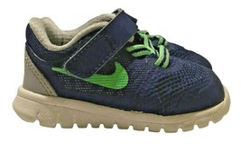 Nike Flex 2015 Run Athletic Shoes Toddler Size 3C Blue Green  - $10.78