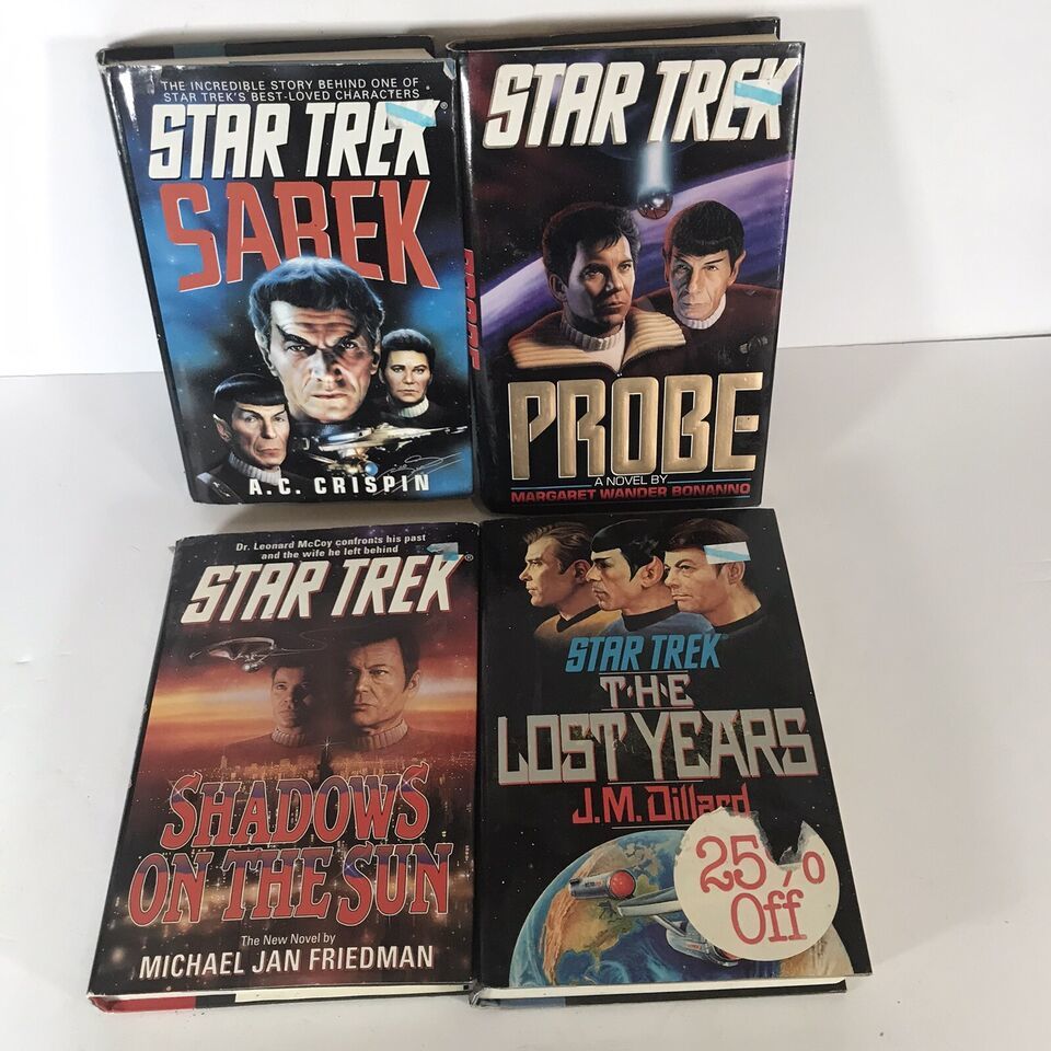 Primary image for Lot of 4 STAR TREK Hardcover Novels VTG Sarek Probe Last Years Shadows Of Sun