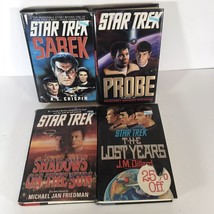 Lot of 4 STAR TREK Hardcover Novels VTG Sarek Probe Last Years Shadows Of Sun - £4.95 GBP