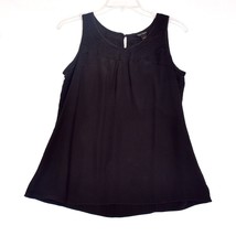 White House Black Market Black Women&#39;s Silk Blouse Sleeveless Size 6 - £13.34 GBP