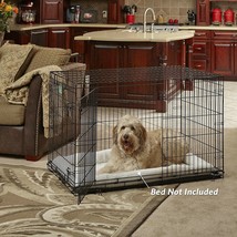 MidWest Homes for Pets Dog Crate | iCrate Double Door Folding Metal Dog Crates - £27.12 GBP