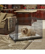 MidWest Homes for Pets Dog Crate | iCrate Double Door Folding Metal Dog ... - £27.41 GBP