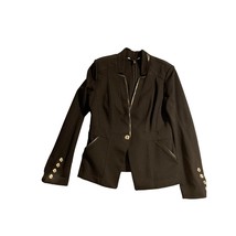 WHBM White House Black Market Womens Size 10 Black Blazer Suit Jacket Coat Leath - £31.13 GBP