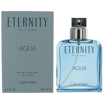 Eternity Aqua By Calvin Klein, 6.7 Oz Edt Spray For Men Frangrance New In Box - £30.75 GBP