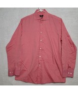 Hugo Boss Men&#39;s Shirt Size 16/34-35 dress Salmon Long Sleeve Button Up - £18.87 GBP