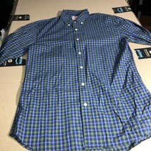 J. Press Trunk Club Mens XL Long Sleeve Button Down Shirt Blue &amp; Green P... - $21.77