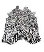 Funky Zebra Print Cowhide Rug Size: 7.7x5.7 feet Z-005 - $286.11