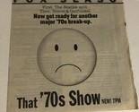 That 70s Show Tv Guide Print Ad Topher Grace Laura Prepon Ashton Kutcher... - $5.93