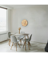 Unique natural wood + red wall clock made of wood, a product of ardeola ... - €102,51 EUR