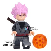 Single Sale Goku Black Super Saiyan Rose Dragon Ball Super Minifigures Block  - £2.23 GBP