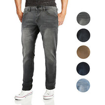 CS Men&#39;s Skinny Slim Fit Zip Fly Vintage Faded Wash Premium Denim Jeans - £24.78 GBP