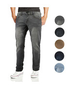 CS Men&#39;s Skinny Slim Fit Zip Fly Vintage Faded Wash Premium Denim Jeans - £24.62 GBP