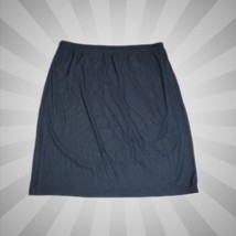 AGB Pull On Slinky Knee Length Straight Skirt Sz XL Black Stretchy - £13.36 GBP