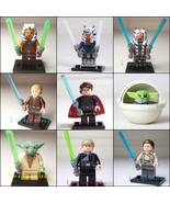 9 pcs JEDI MASTER &amp; Padawan Star Wars Minifigure Set +Stands USA SELLER ... - £25.57 GBP