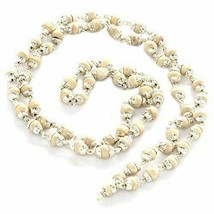 Tulsi Beads Mala In Silver Self Design Caps - £86.37 GBP