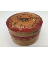 Vintage Japan Floral Paper Mache Boxed Coaster Box Only Alcohol Proof 19... - $24.74