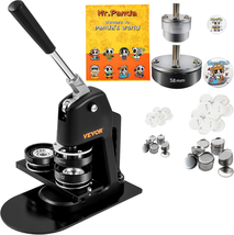 Button Maker Machine, Multiple Sizes 1.25+2.25 Inch Badge Punch Press Ki... - $215.22