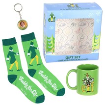 Elf the Movie Buddy 3 Piece Gift Set Mug, Crew Socks, Keychain Green Chr... - £19.05 GBP