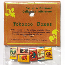 Shackman Dollhouse Miniatures smoking chewing TOBACCO BOXES vintage 1980 sealed - £10.93 GBP