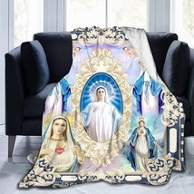 Our Lady Of Guadalupe Flannel Blanket In Ultra Soft Microfiber Plush All Seasons - £28.75 GBP