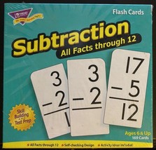 Trend Flashcards Subtraction All Facts through 12 Ages 6 &amp; Up 169 cards ... - £7.46 GBP