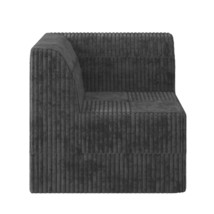 Modern Minimalist Gray Corduroy Sectional Sofa Sleeper Couch - $244.99